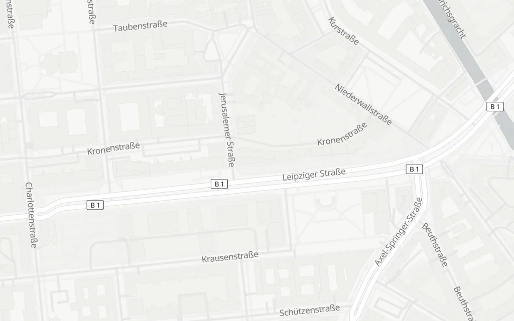 Karte mit dem Standort von OEK Factory an der Leipziger Straße 58 in Berlin-Mitte