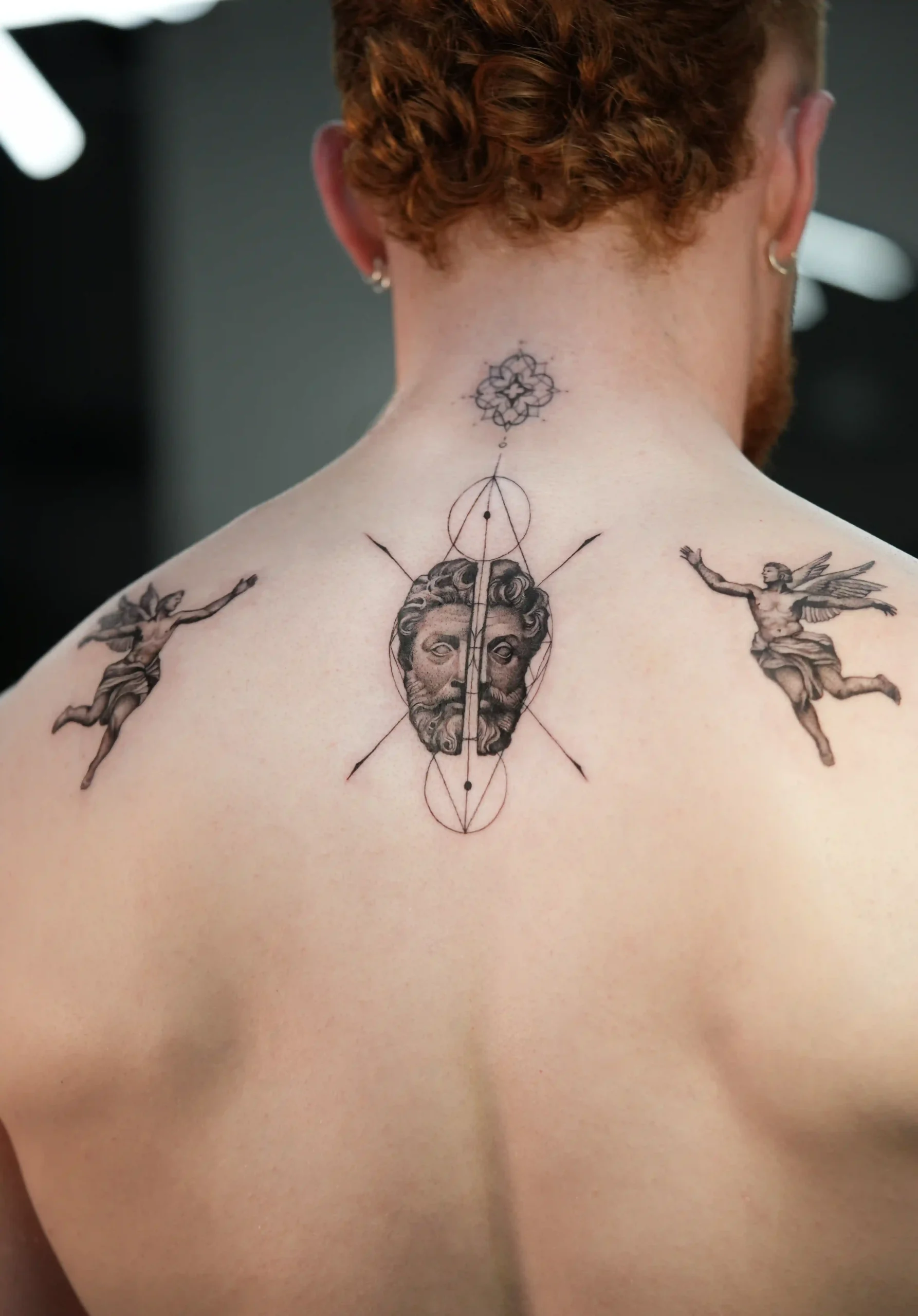 composition tattoo oek whoisoek aurelius tattoo angle tattoo microrealism fineline