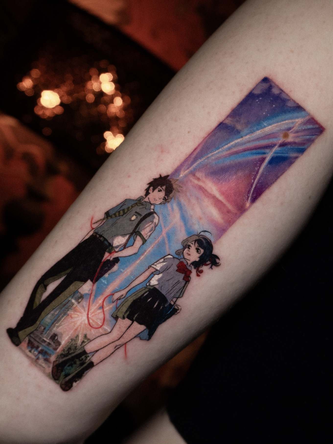 anime microrealism color composition tattoo